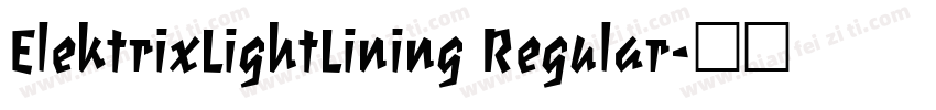 ElektrixLightLining Regular字体转换